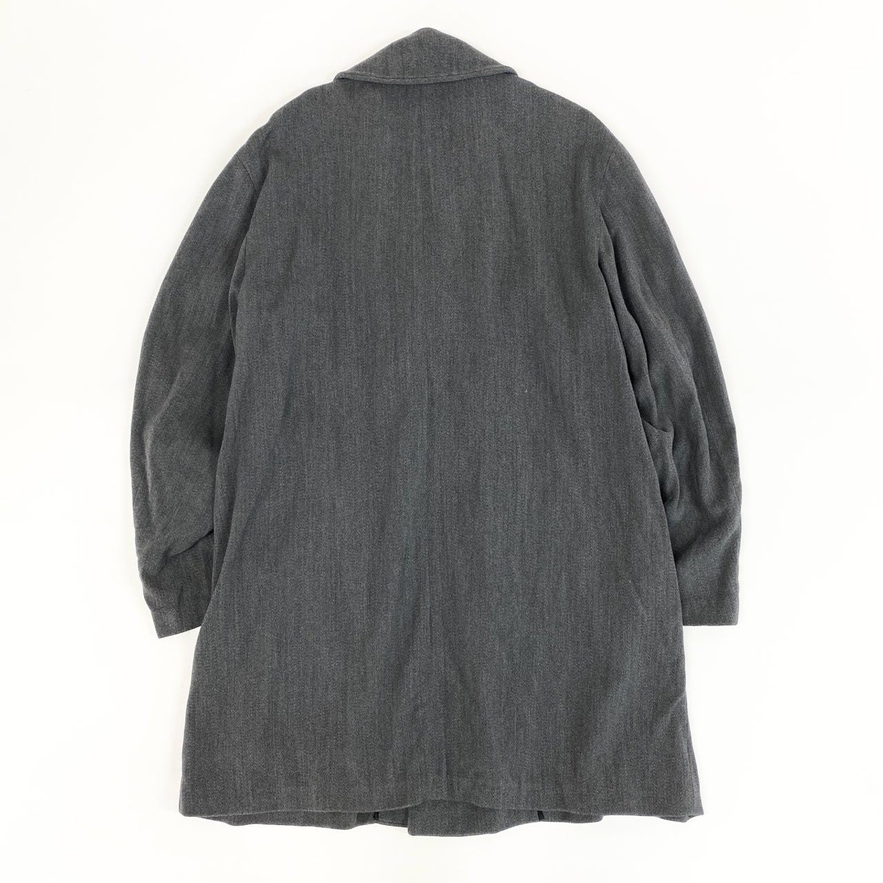60f20 GIORGIO ARMANI ジョルジオアルマーニ ウールチェスターコート 48 グレー イタリア製 ビジネスコート フォーマル
