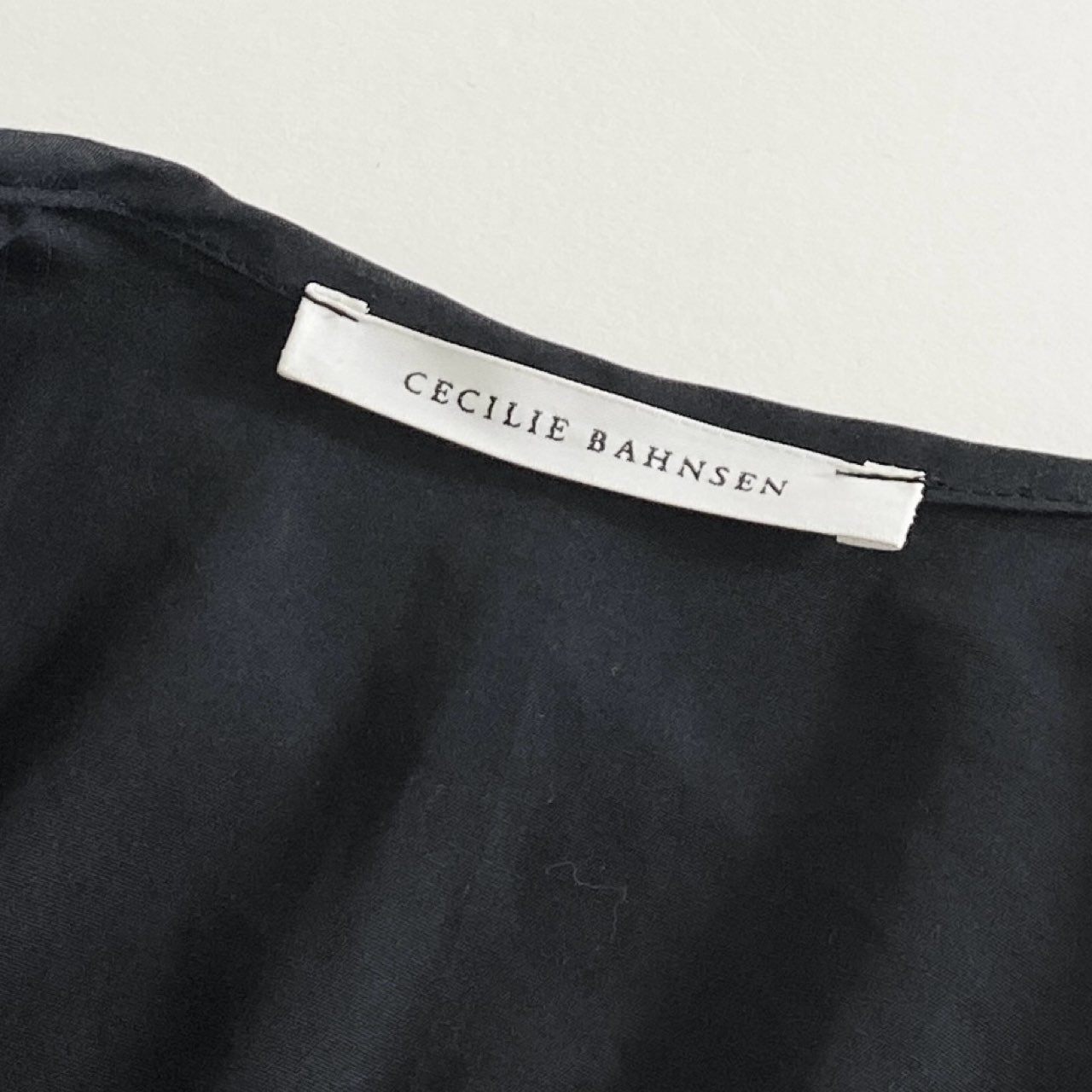 75i12 CECILIE BAHNSEN セシリーバンセン リリーティアードスカート ロングスカート サイズUK6 ブラック コットン100% レディース