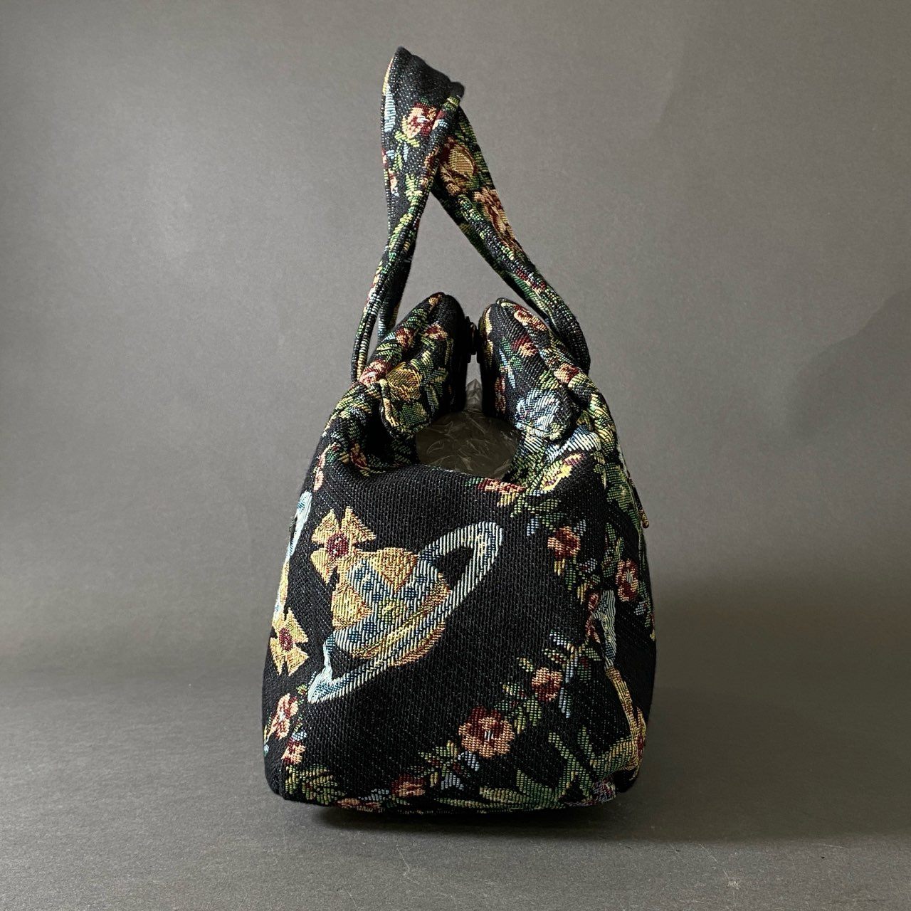 Ag17 《美品》 定価¥121,000 Vivienne Westwood ヴィヴィアンウエストウッド 2023AW ARCHIVE YASMINE MEDIUM HANDBAG アーカイブ トレリス タペストリー ハンドバッグ