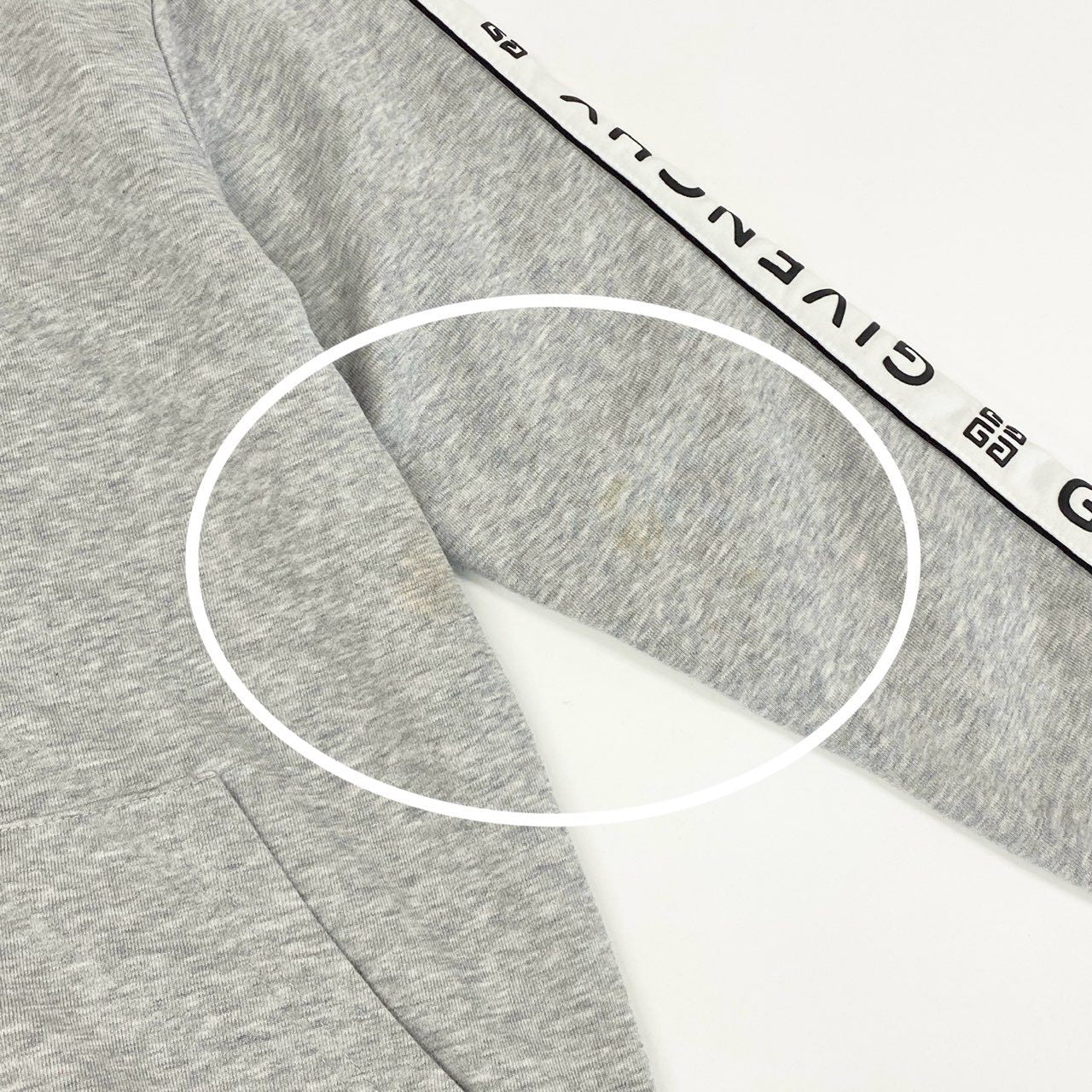 19g28 GIVENCHY ジバンシー サイドラインロゴ ジップアップ フーディ パーカー 12+ グレー コットン キッズ