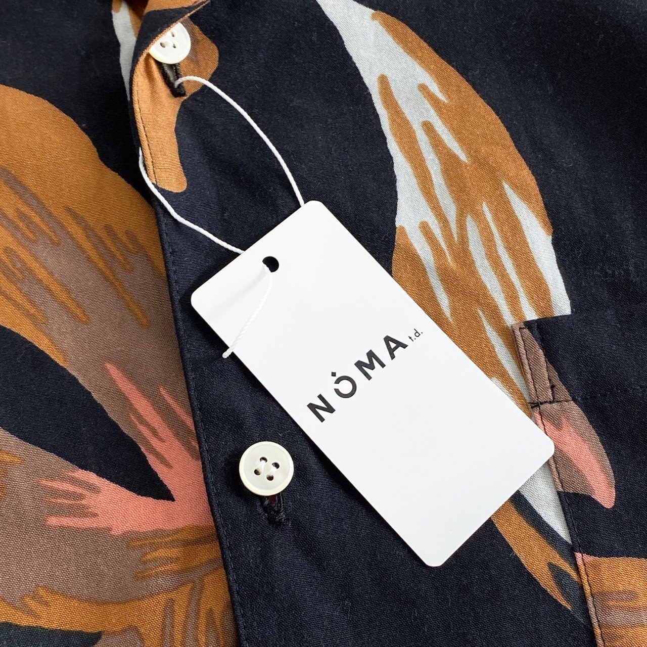 28h10 《新品保管品》 NOMA t.d. ノーマティーディー 半袖シャツ オープンカラーシャツ 開襟シャツ N29-SH04 4 マルチカラー レクセル100% メンズ