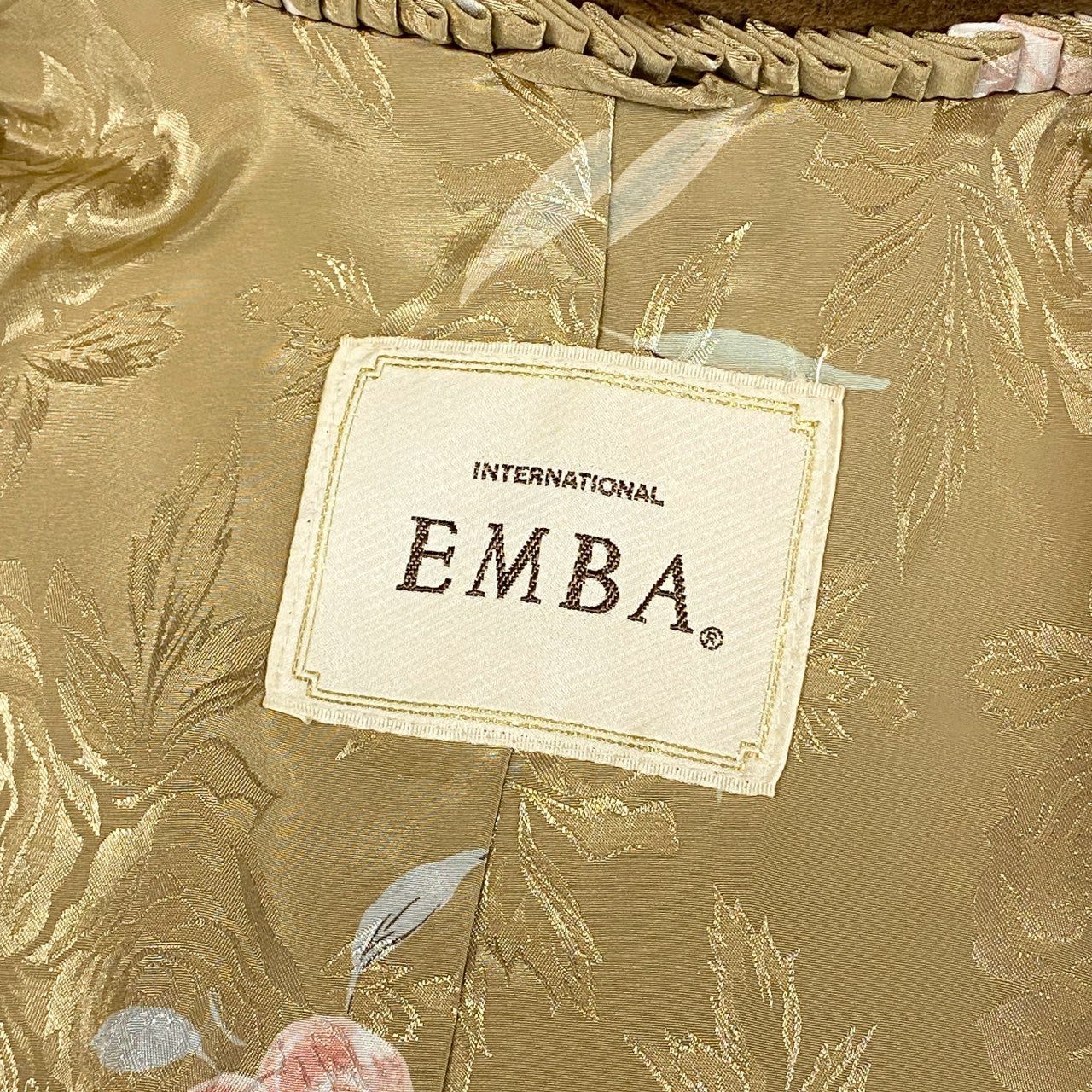 28i29《極美品》EMBA エンバ シェアードミンク 毛皮コート ミンクコート 115㎝ 超ロングコート FREE ブラウン レディースt18r
