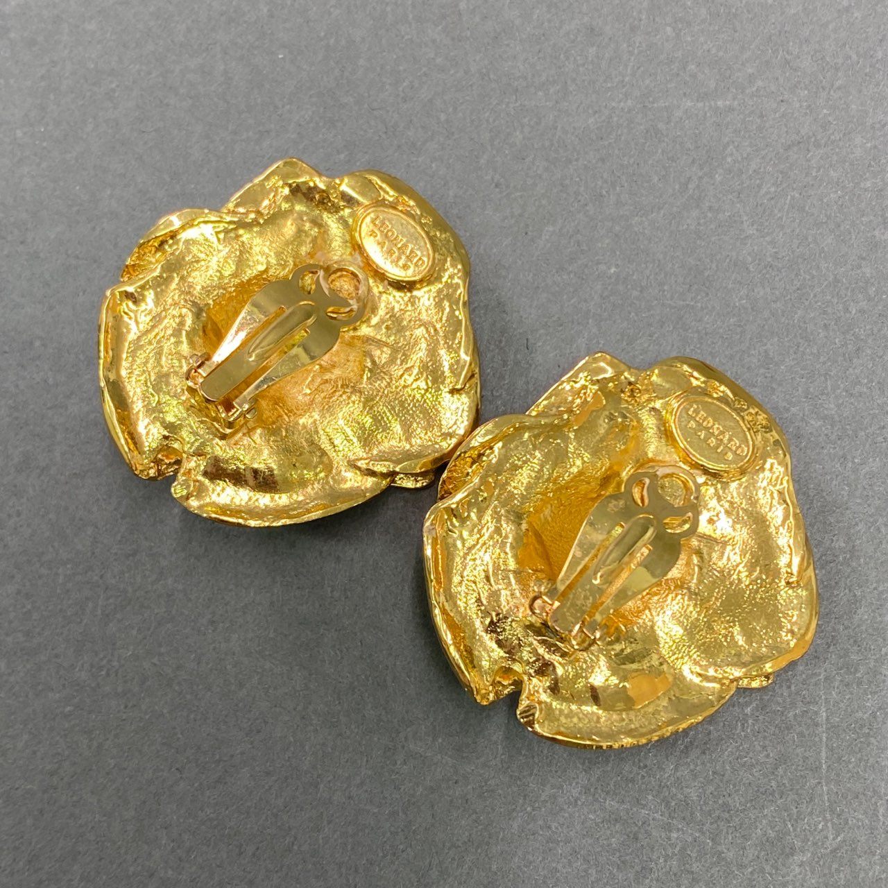 a20 LEONARD レオナール ヴィンテージ 薔薇 ゴールドイヤリング GOLD アンティーク Vintage ジュエリー ピアス