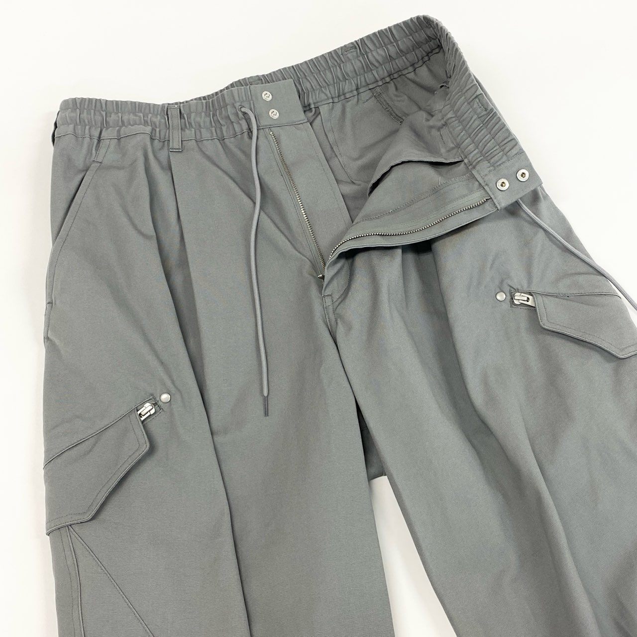 38f9 Y-3 ワイスリー アディダス ヨウジヤマモト Workwear Cargo Pants カーゴパンツ ボトムス ウエストゴム IV7744 Mサイズ グレー コットン メンズ