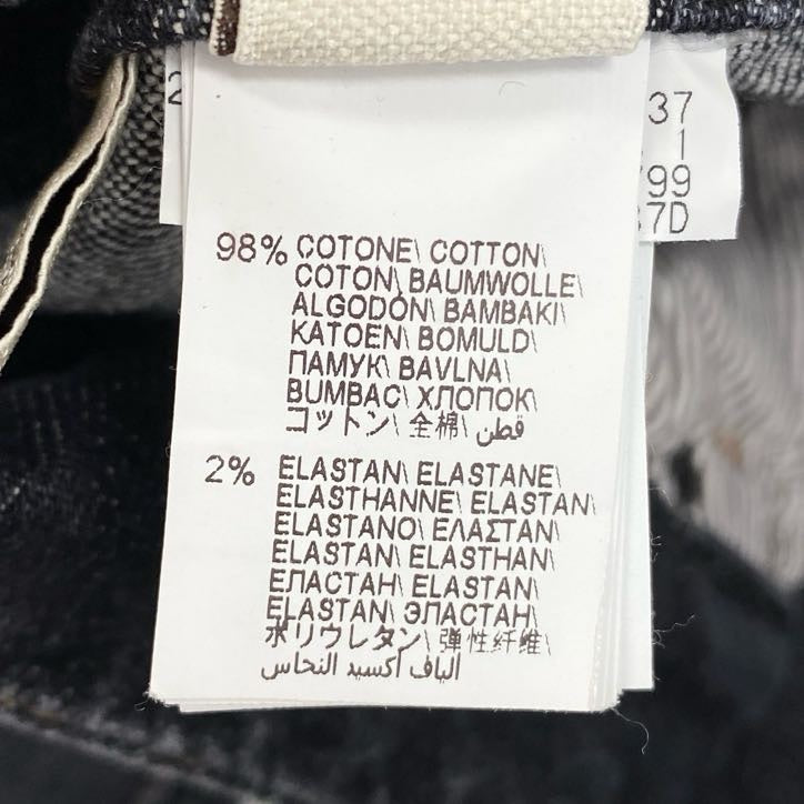 79g24 BRUNELLO CUCINELLI ブルネロクチネリ ビーズデザイン デニムパンツ ボトムス ジーンズ イタリア製 42 インディゴブルー コットン レディース_