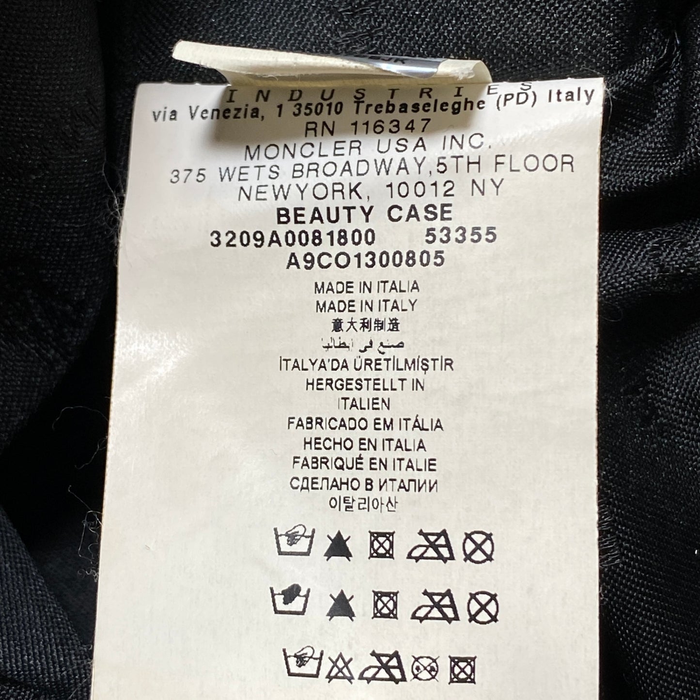 Df27 MONCLER モンクレール カモフラ キルティング セカンドバッグ ブラック カーキ クラッチバッグ ポーチ カバン 迷彩 イタリア製