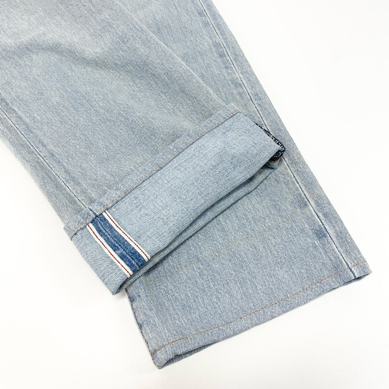 54h27 Levi's リーバイス 501 ボタンフライ ストレート デニムパンツ ボトムス ジーンズ セルビッジデニム 赤耳 アイスウォッシュ 00501-3398 W33 L32 ブルー コットンo07t