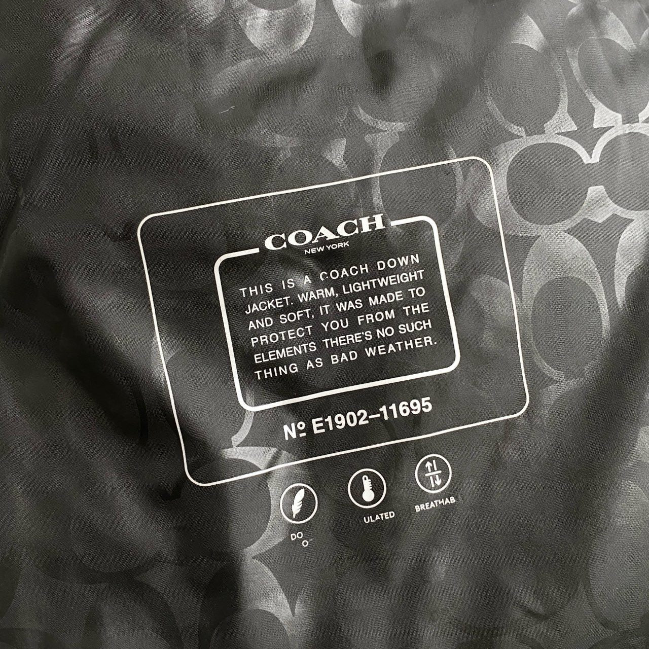 82h13 COACH コーチ 裏地シグネチャー柄 ダウンコート フーディーダウン サイズXS(155) ブラック レディース 女性用 アウター コート