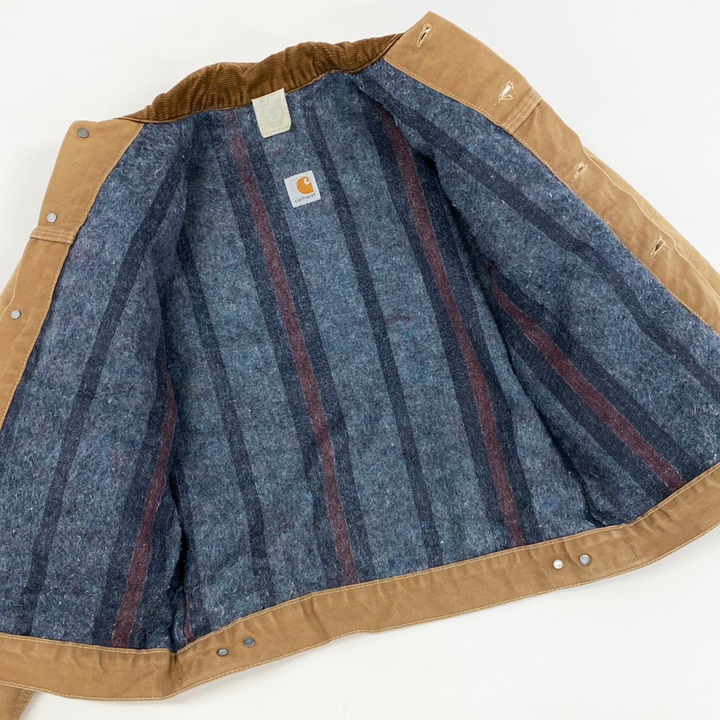 17h20 carhartt カーハート 80’s ヴィンテージ トラッカージャケット 38 ブラウン系 Vintage ダック生地 襟コーデュロイt18r