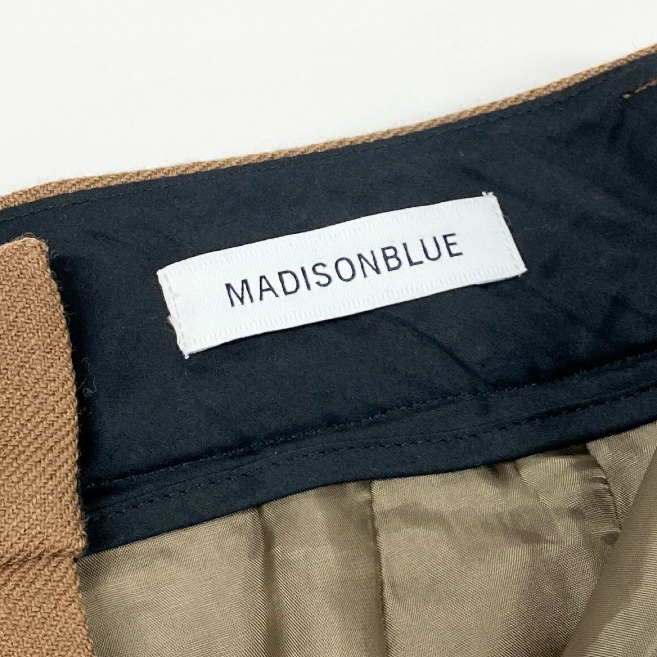 32d10 《美品》 MADISON BLUE マディソンブルー フレアパンツ ウールパンツ ボトムス MB174-3011 サイズ00 XS ブラウン ウール レディース 日本製