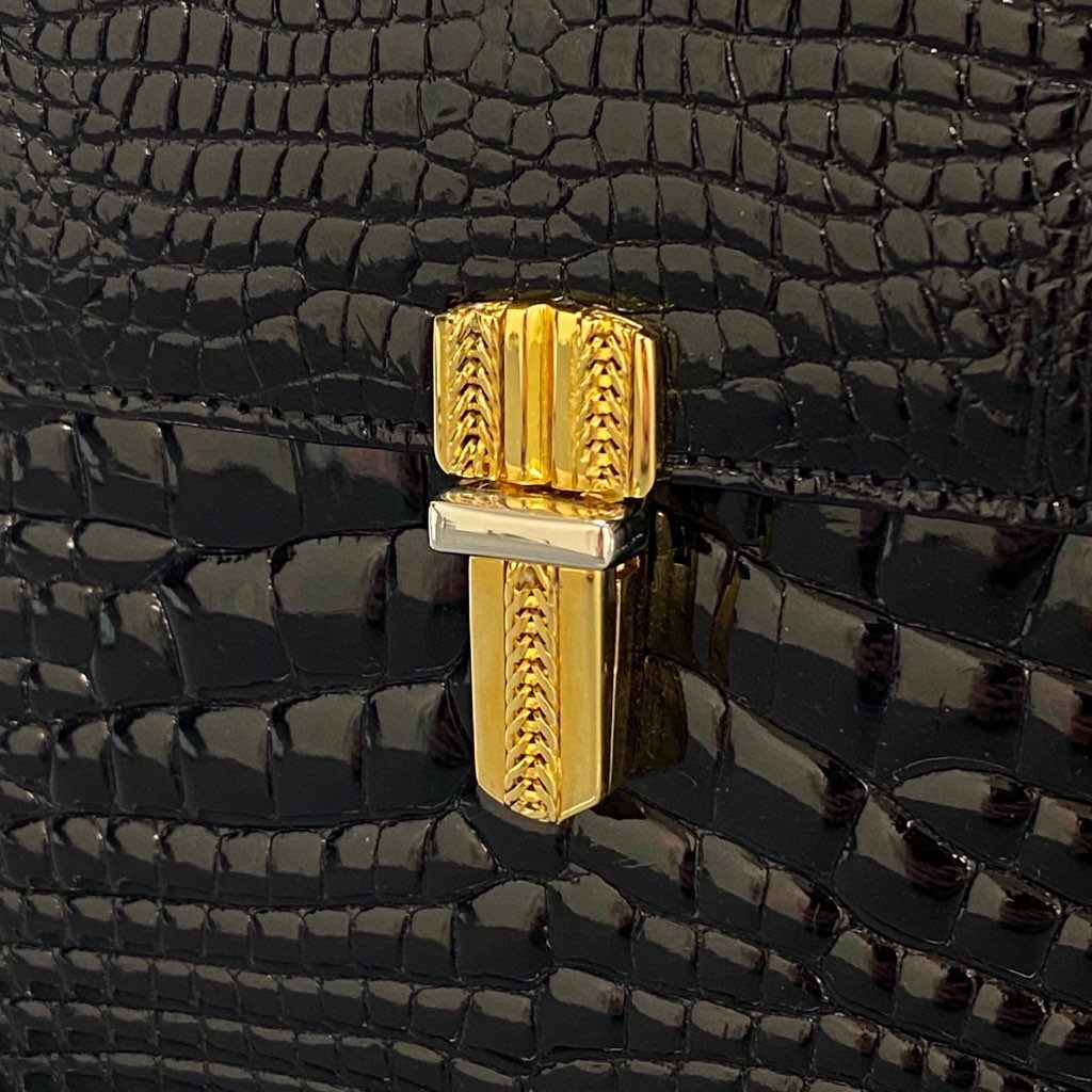 Aj21 【本革】 クロコダイルレザー 本クロコ センター取り シャイニングクロコ ハンドバッグ ショルダーバッグ 2way レディース 女性用 鞄 カバン