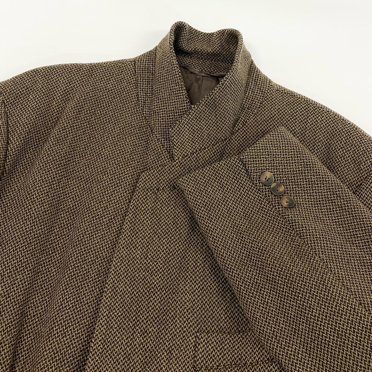 25f14 GIORGIO ARMANI ジョルジオアルマーニ ヴィンテージ ウールテーラードジャケット 40 ブラウン Vintage ブレザー スーツ