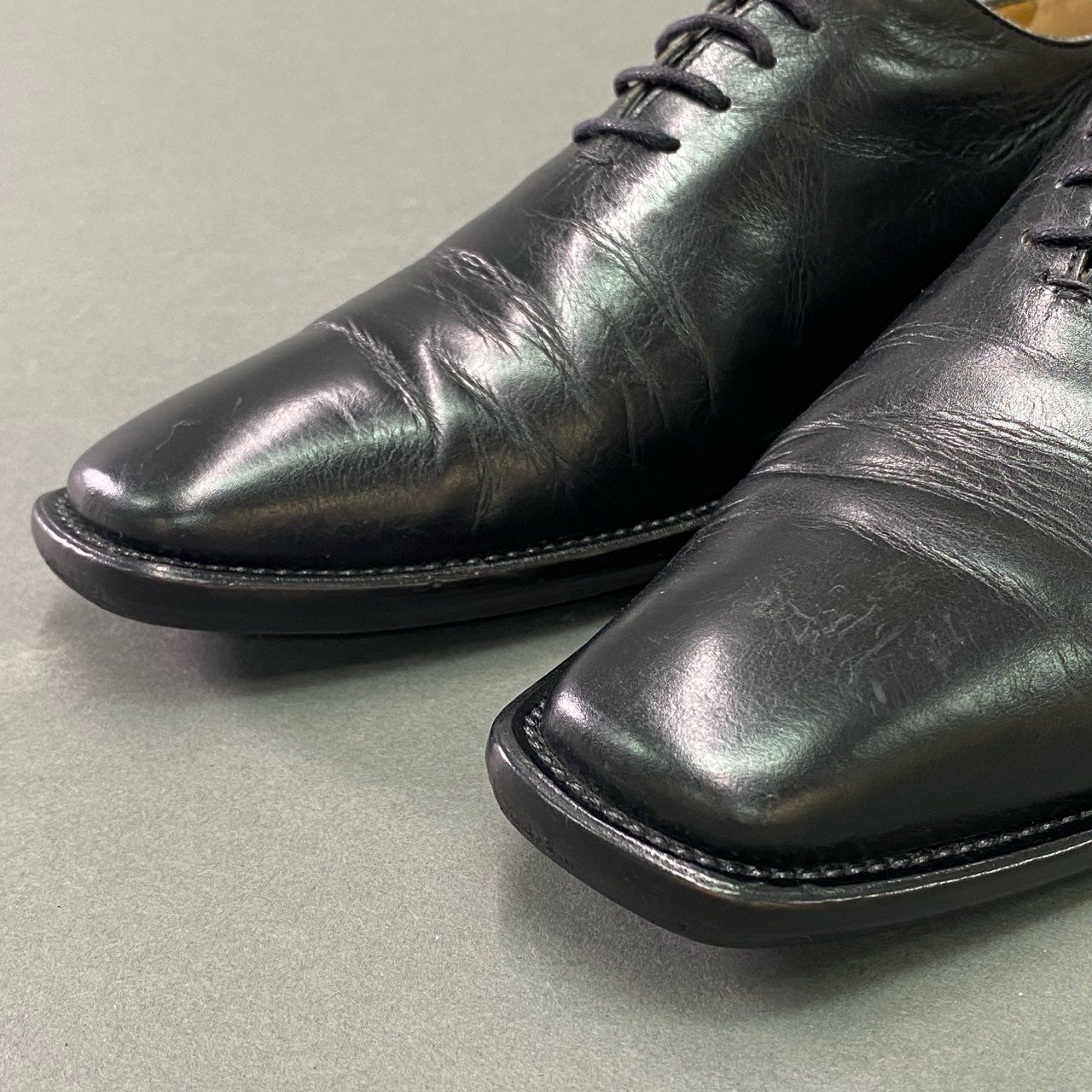 3b14 BARNEYS NEWYORK バーニーズ ニューヨーク レザードレスシューズ 40 1/2 ブラック Leather 革靴 ビジネス フォーマル イタリア製