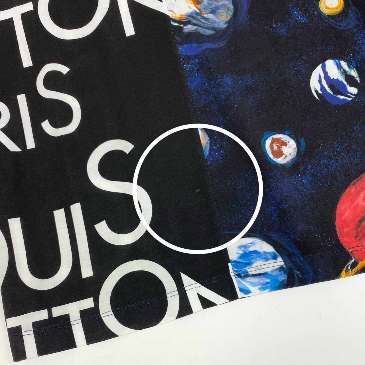 50l6 《美品》 イタリア製 LOUIS VUITTON ルイヴィトン ギャラクシー 宇宙柄 半袖Tシャツ カットソー トップス RM191M FMB HGY13W サイズS マルチカラー コットン100% メンズ 紳士服