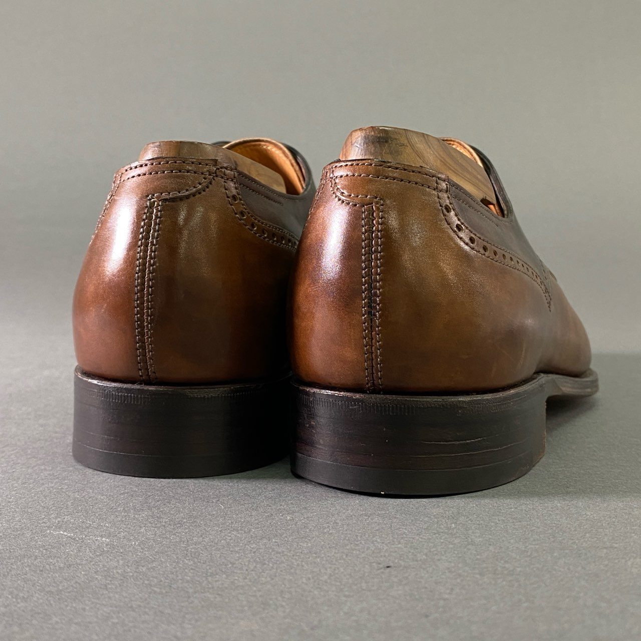 3a17 JOHN LOBB ジョンロブ BRAKLEY ブラックリー PARISAIN BROEN 外バネ メダリオン ドレスシューズ 7E ブラウン レザー LAST7000 英国製