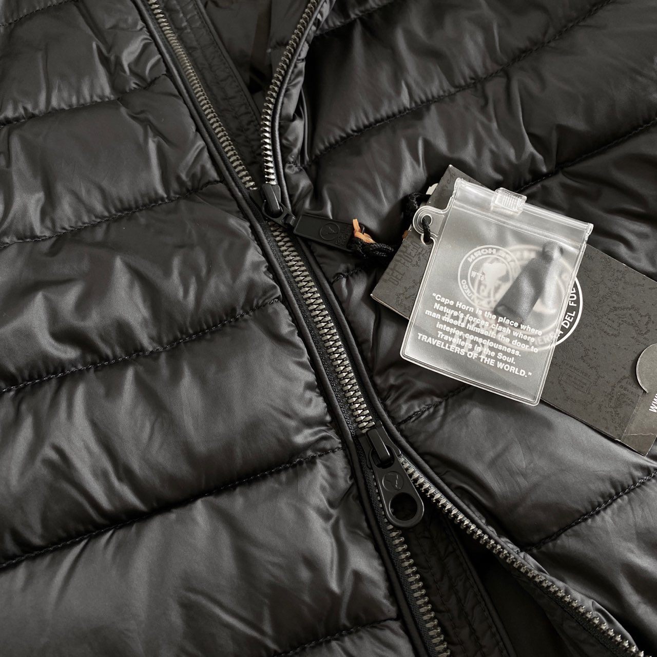 85h28 《美品》 タグ付 定価¥53,000 CAPE HORN ケープホーン SHINY CLIPPER ダウンジャケット アウター 51550 50 グレー ナイロン