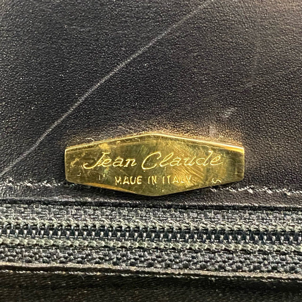 Bi18 Jean Claude ジャンクロード シャイニングクロコ ハンドバッグ センター取り ブラック 本クロコ 最高級品 イタリア製 ワニ革t18r