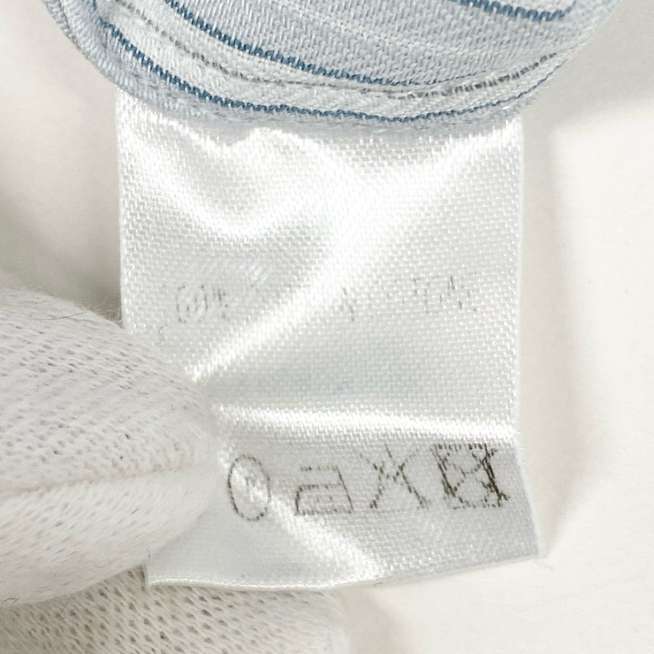 31k2 Ermenegildo Zegna エルメネジルドゼニア 長袖 ドレスシャツ ビジネス フォーマル 41 Lサイズ相当 ブルー コットン メンズo07t