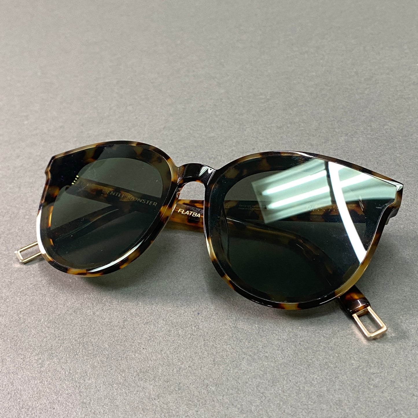 g29《美品》 GENTLE MONSTER ジェントルモンスター BLACK PETER サングラス 64□16-160 ブラウン ブラック フラット アイウェア 眼鏡 メガネ