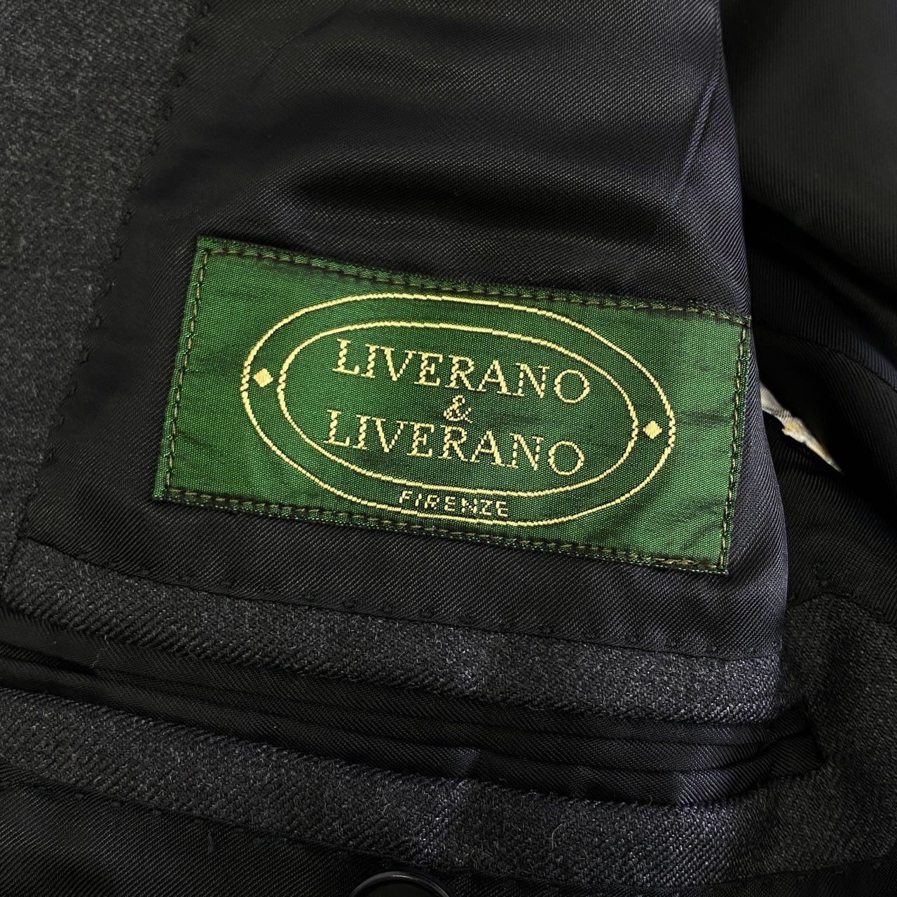 86k11 LIVERANO&LIVERANO リベラーノアンドリベラーノ シングルスーツ セットアップ テーラードジャケット/スラックスパンツ サイズ44 7R グレー ウール100% メンズ イタリア製