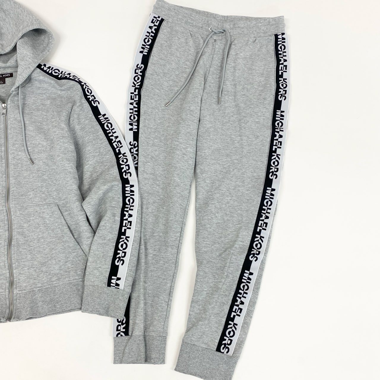 33d3 MICHAEL KORS マイケルコース セットアップ サイドライン スウェットパーカー S / XS グレー ジャージ