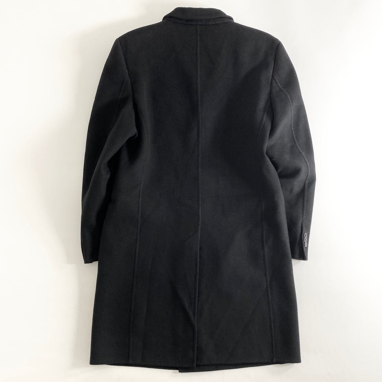 85h28 イタリア製 GIORGIO ARMANI ジョルジオアルマーニ カシミヤコート チェスターコート ロングコート サイズ46 ブラック カシミヤ100% メンズ 紳士服