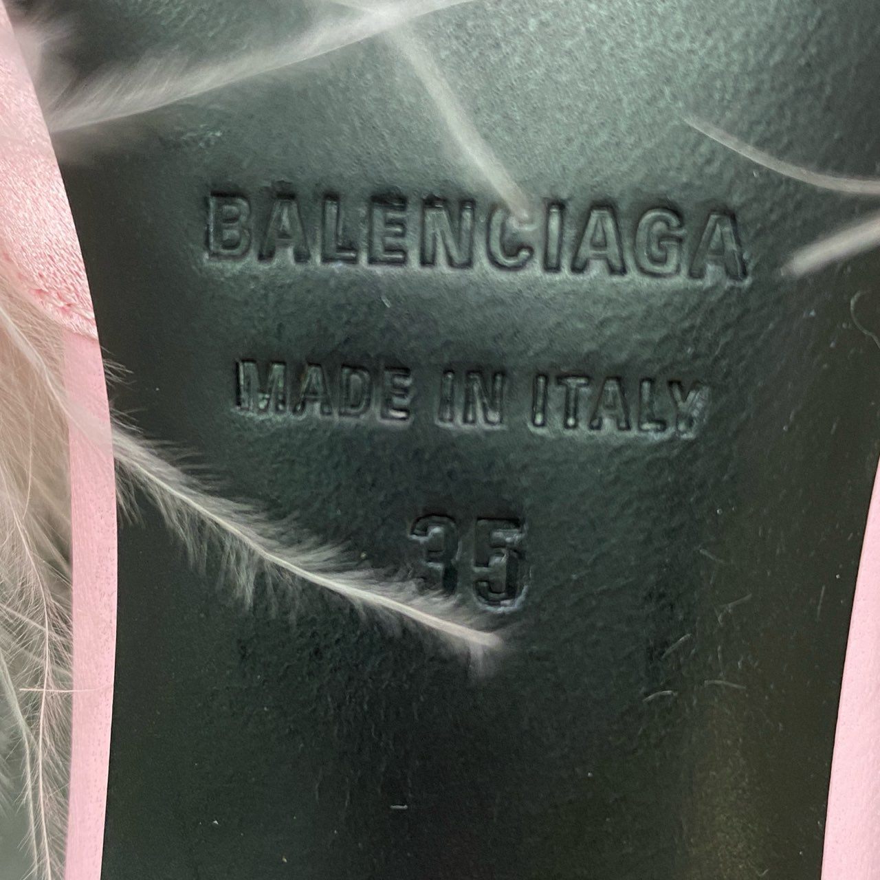 2c10 BALENCIAGA バレンシアガ 24SS BOUDOIR 70MM サンダル フェザー ミュール シューズ 35 ピンク