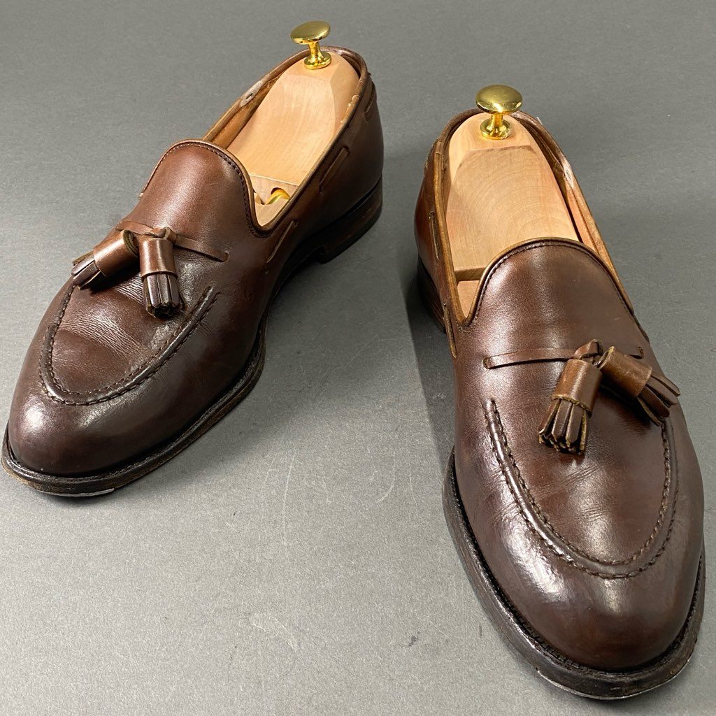 1f2 CROCKETT&JONES クロケットアンドジョーンズ CAVENDISH2 キャベンディッシュ タッセルローファー 8E ブラウン レザー シューズ イングランド製