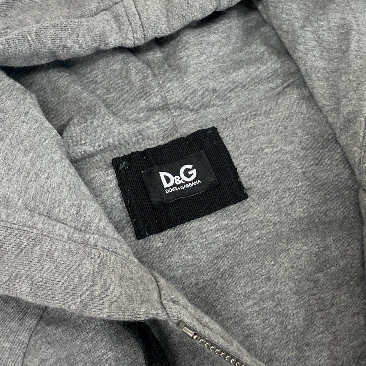 11f12 DOLCE&GABBANA ドルチェアンドガッバーナ 長袖パーカー 羽織 レース切替 フーディーパーカー フルジップ トップス レディース 38 グレー 画像参照
