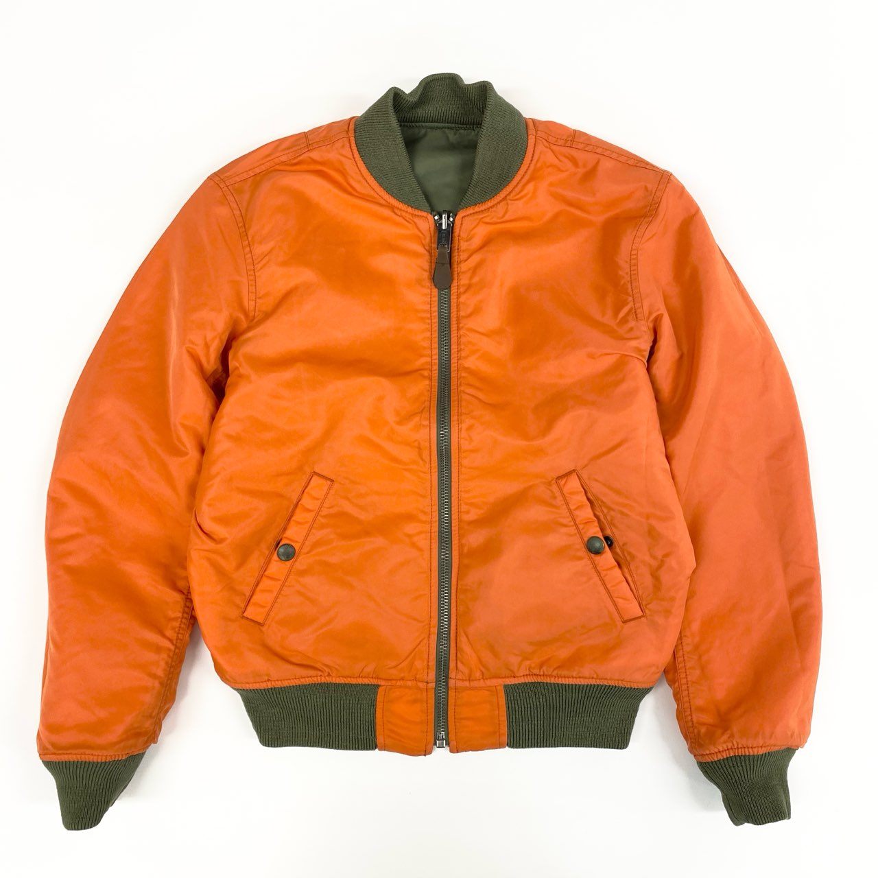 37i30 Polo by Ralph Lauren ポロバイラルフローレン MA-1 フライトジャケット ボンバージャケット リバーシブル 710716250001 Sサイズ カーキ オレンジ メンズo07t
