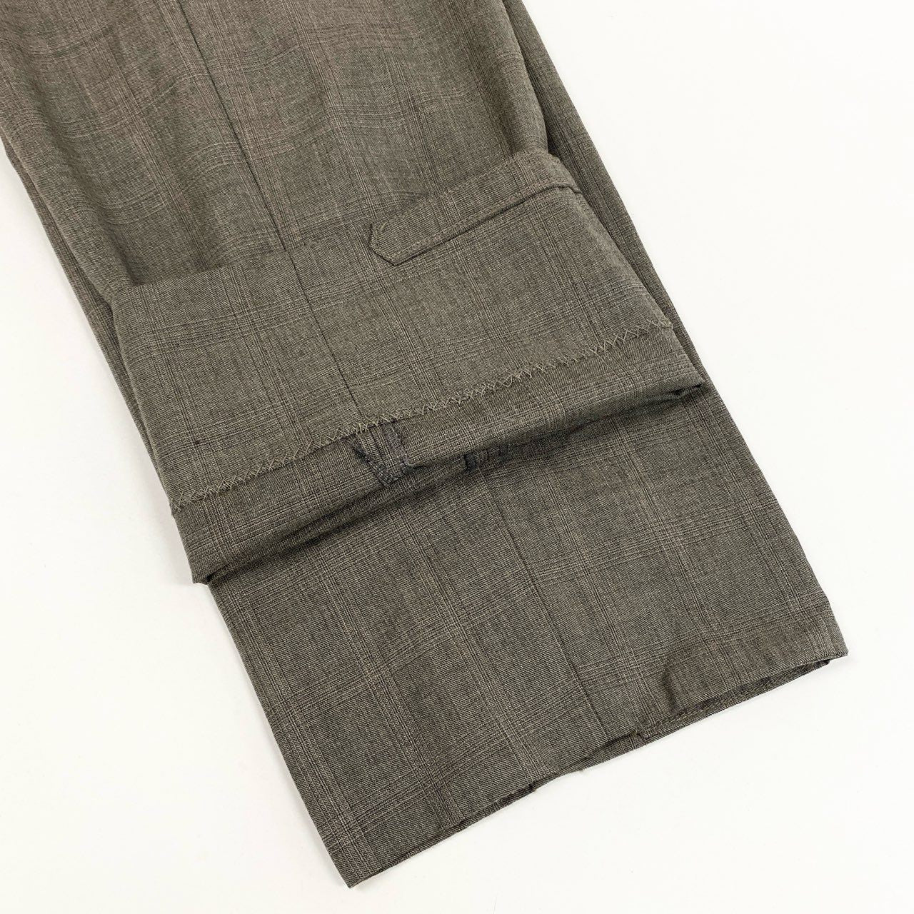 74k11 Ermenegild Zegna エルメネジルドゼニア セットアップスーツ シングルスーツ 3B チェック柄 ビジネス フォーマル メンズ 紳士服 48R ブラウン系 ウールシルクu02t