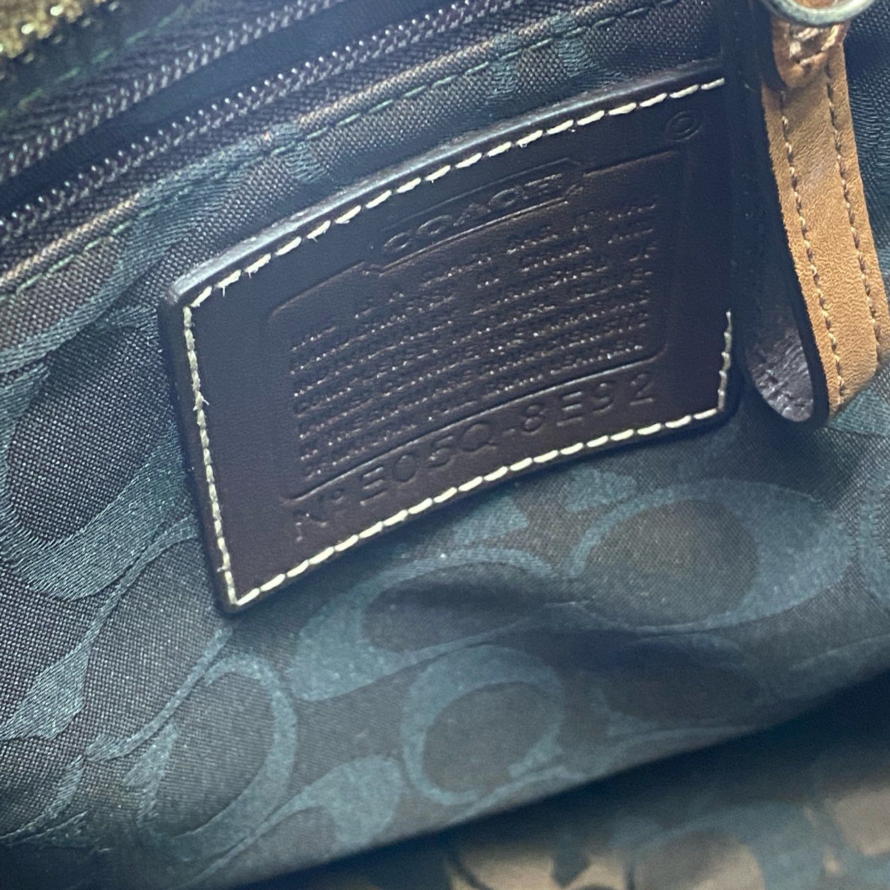 Cc21 COACH コーチ レザートートバッグ 8E92 ブラウン Leather ワンショルダー ターンロック カバン ユニセックス