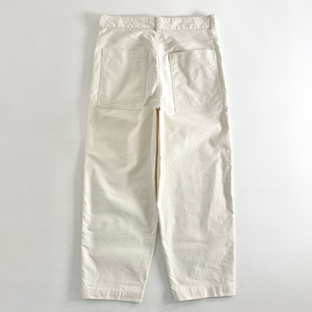 34f8 JIL SANDER+ ジルサンダープラス 20SS ヘビーオンス ワイドテーパードパンツ サイズ48 アイボリー メンズ