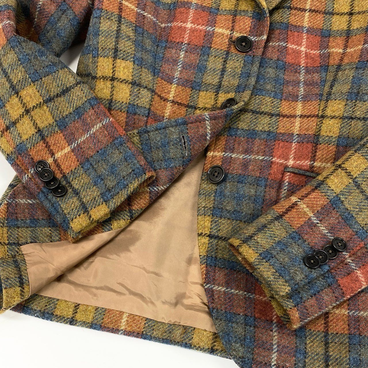 17e7 Brooks Brothers ブルックスブラザーズ チェックツイードジャケット テーラードジャケット アイビー サイズ0 マルチカラー レディース 女性用 ジャケット