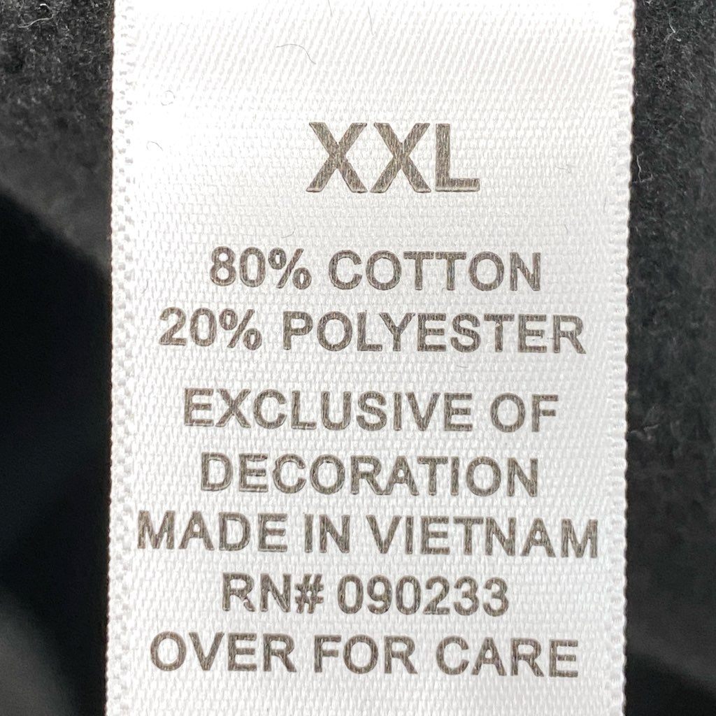 22d6 《美品》 Fear of God ESSENTIALS フィアオブゴッド エッセンシャルズ タグ付 フロントロゴ プルオーバーフーディ パーカー スエット 大きいサイズ XXL ブラック