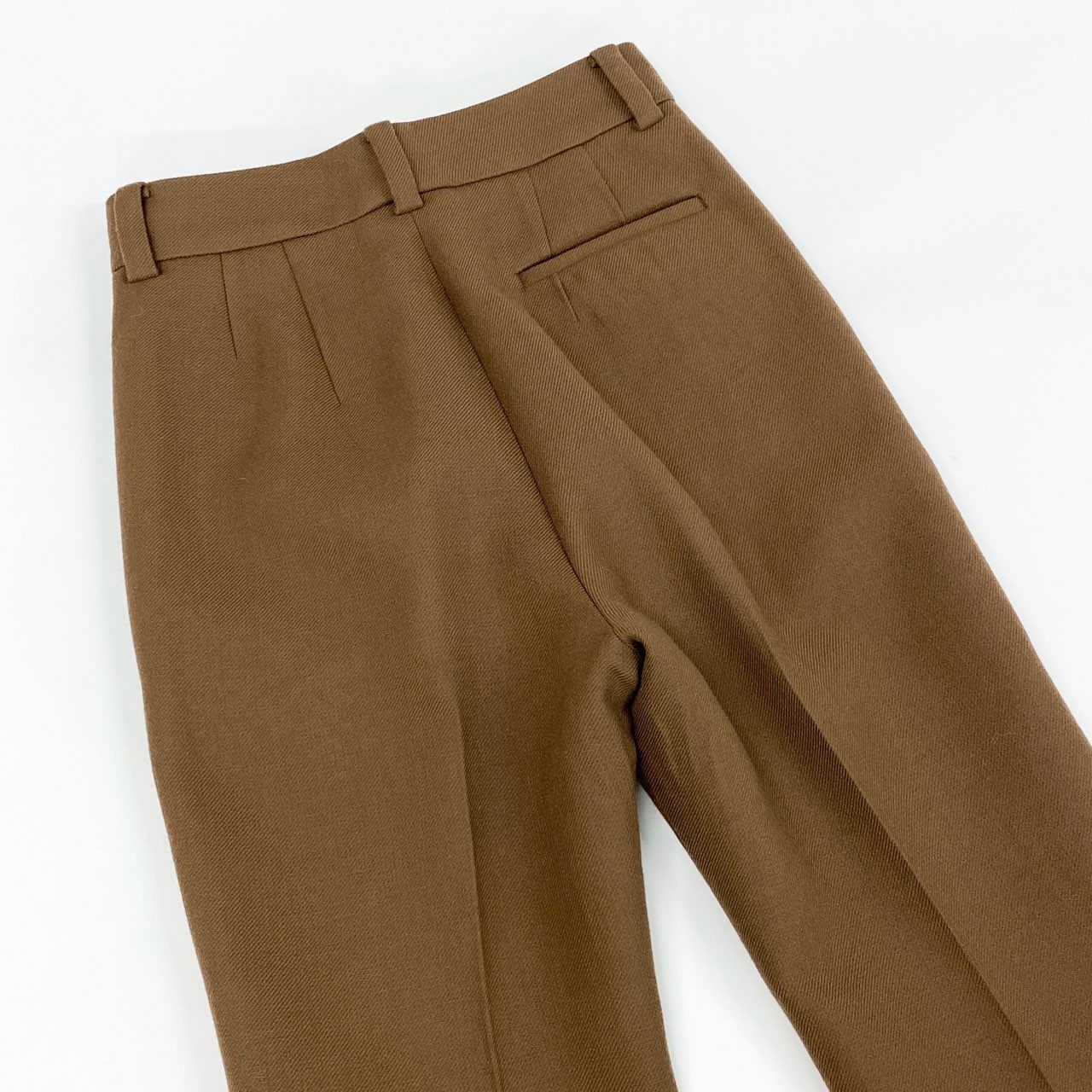 32d10 《美品》 MADISON BLUE マディソンブルー フレアパンツ ウールパンツ ボトムス MB174-3011 サイズ00 XS ブラウン ウール レディース 日本製
