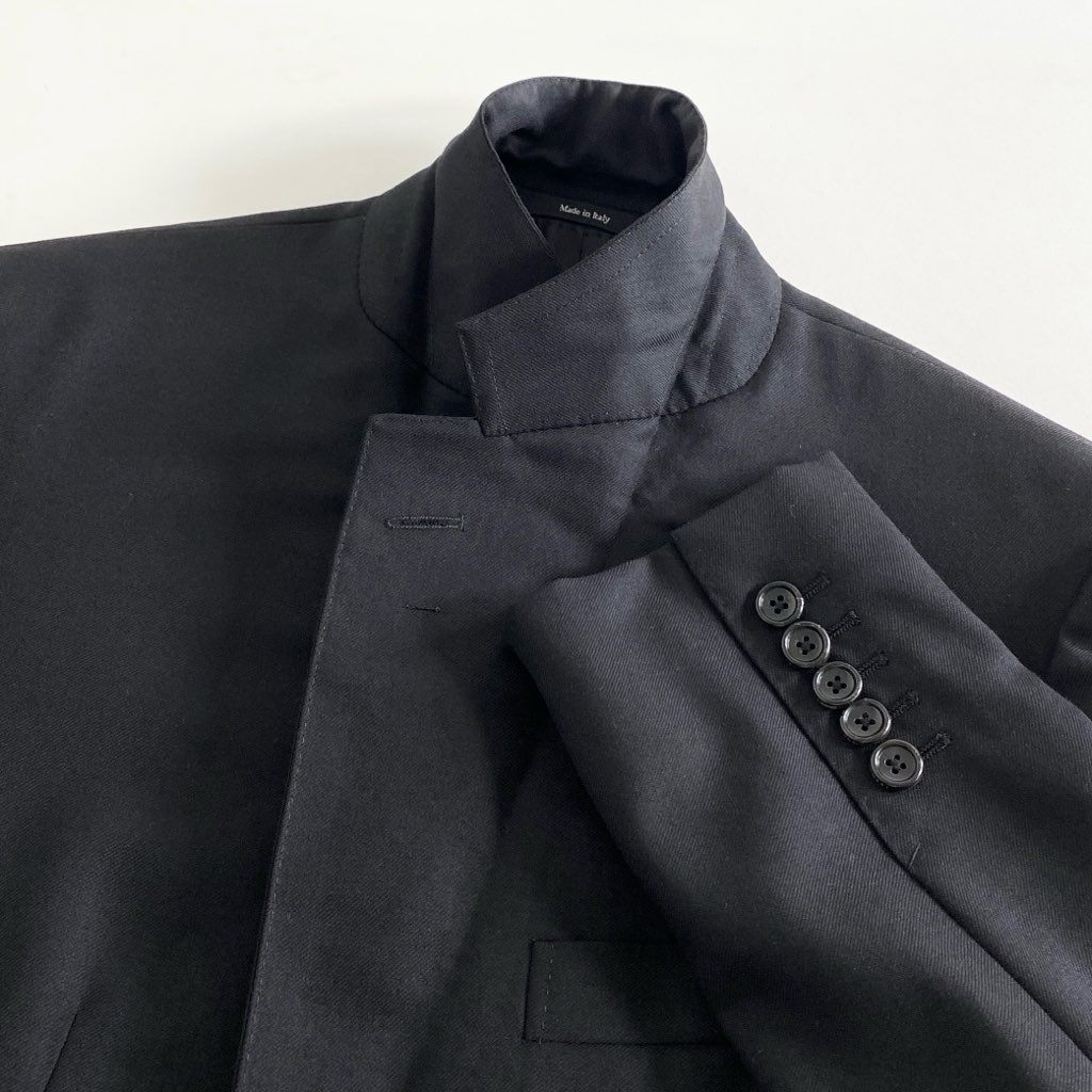 68g9 GUCCI グッチ 2ボタン テーラードジャケット ドレスジャケット 無地 サイズ44 ブラック メンズ 男性用