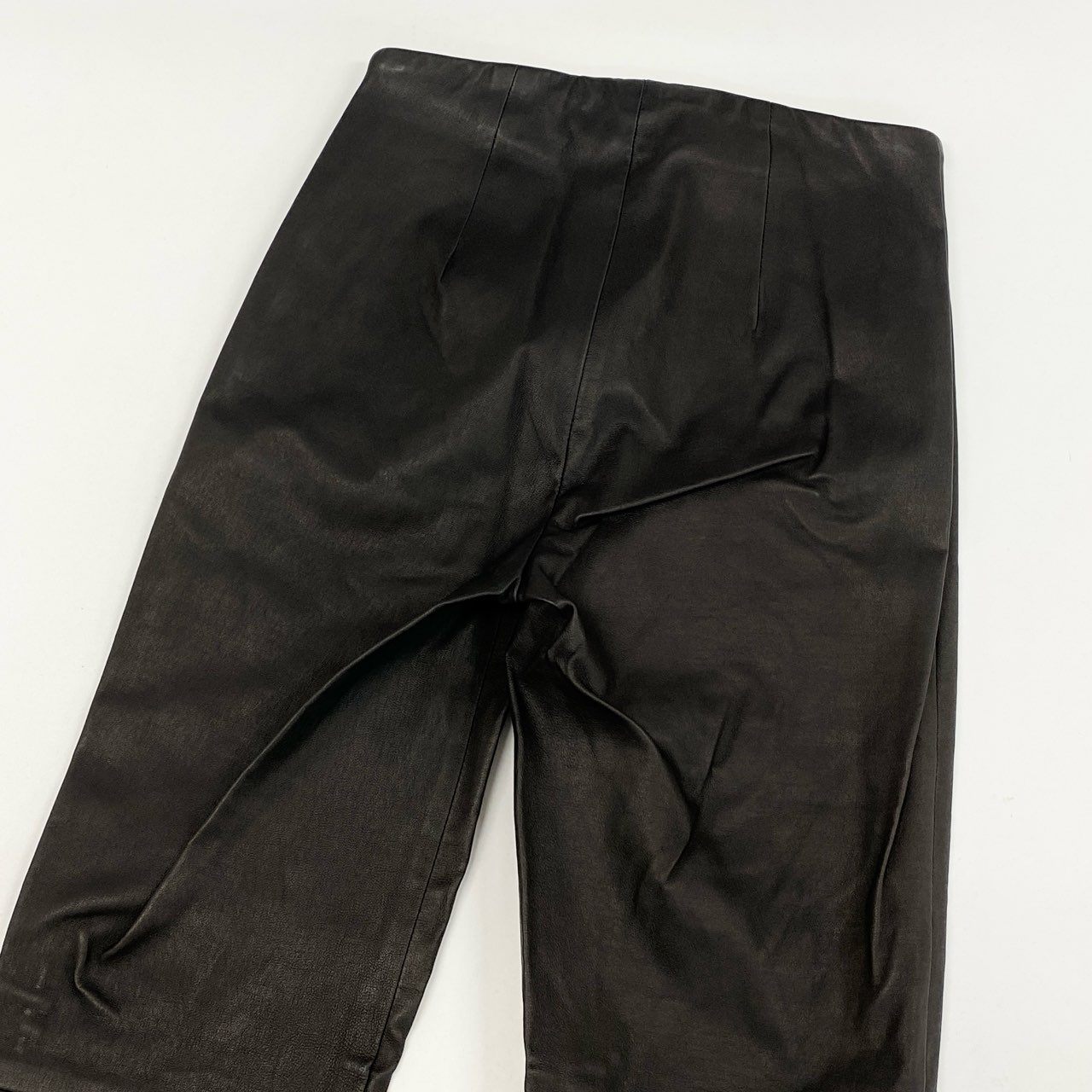 49i11 【美品】 RALPH LAUREN ラルフローレン レザーパンツ ラムレザー タグ付き スキニーパンツ ボトム レディース 女性用 12Y0101 0 ブラックu02t