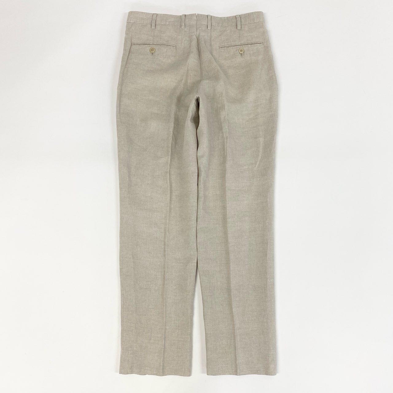 19g28 Brioni ブリオーニ MOENA スラックスパンツ ボトムス トラウザーパンツ イタリア製 48 ベージュ リネン メンズ