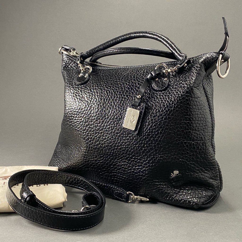 Ci3 PELLE BORSA ペレボルサ 2wayショルダーバッグ トートバッグ 型押し ブラック レザー