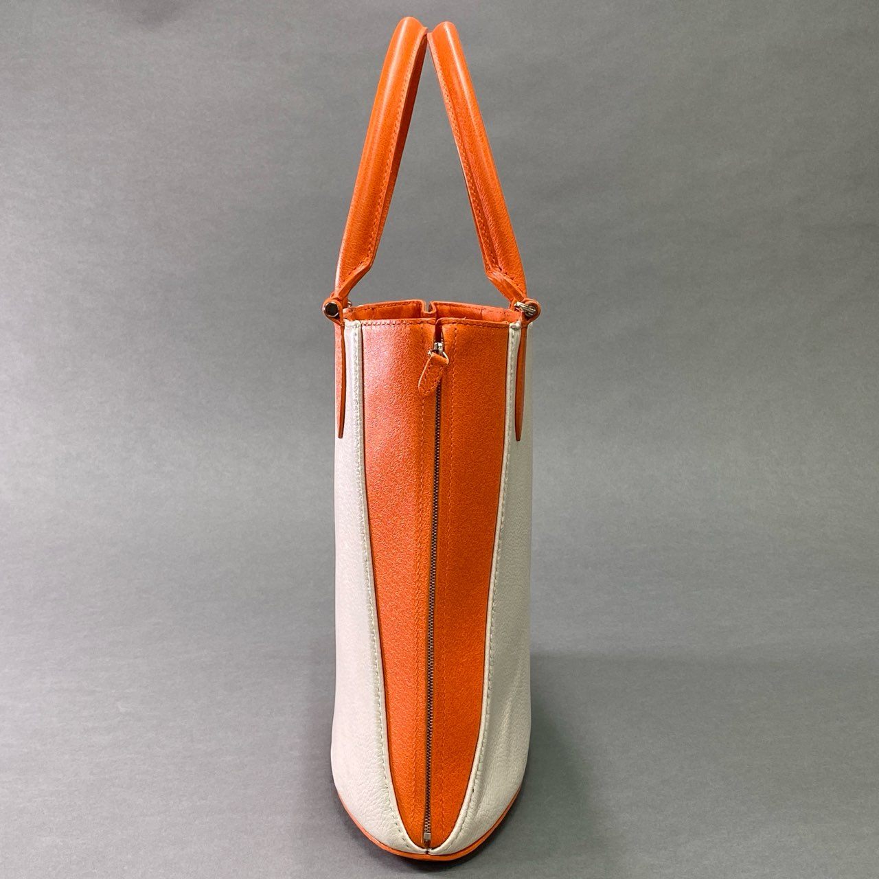 Ac6 ASPREY アスプレイ レザートートバッグ オレンジ Leather ワンショルダー カバン 高級 サイドジップ 保存袋付き
