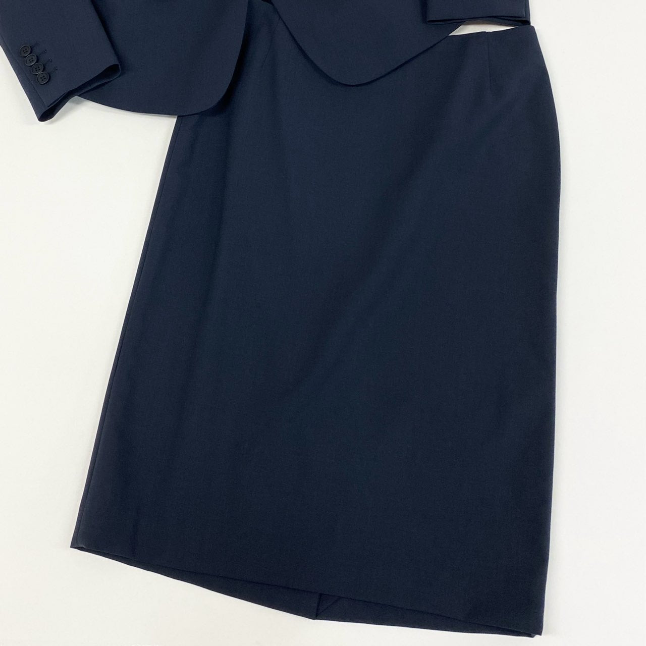 86f24 【美品】 Theory セオリー セットアップスーツ スカート フォーマル テーラードジャケット レディース 女性用 ジャケット4/スカート2 ダークネイビー