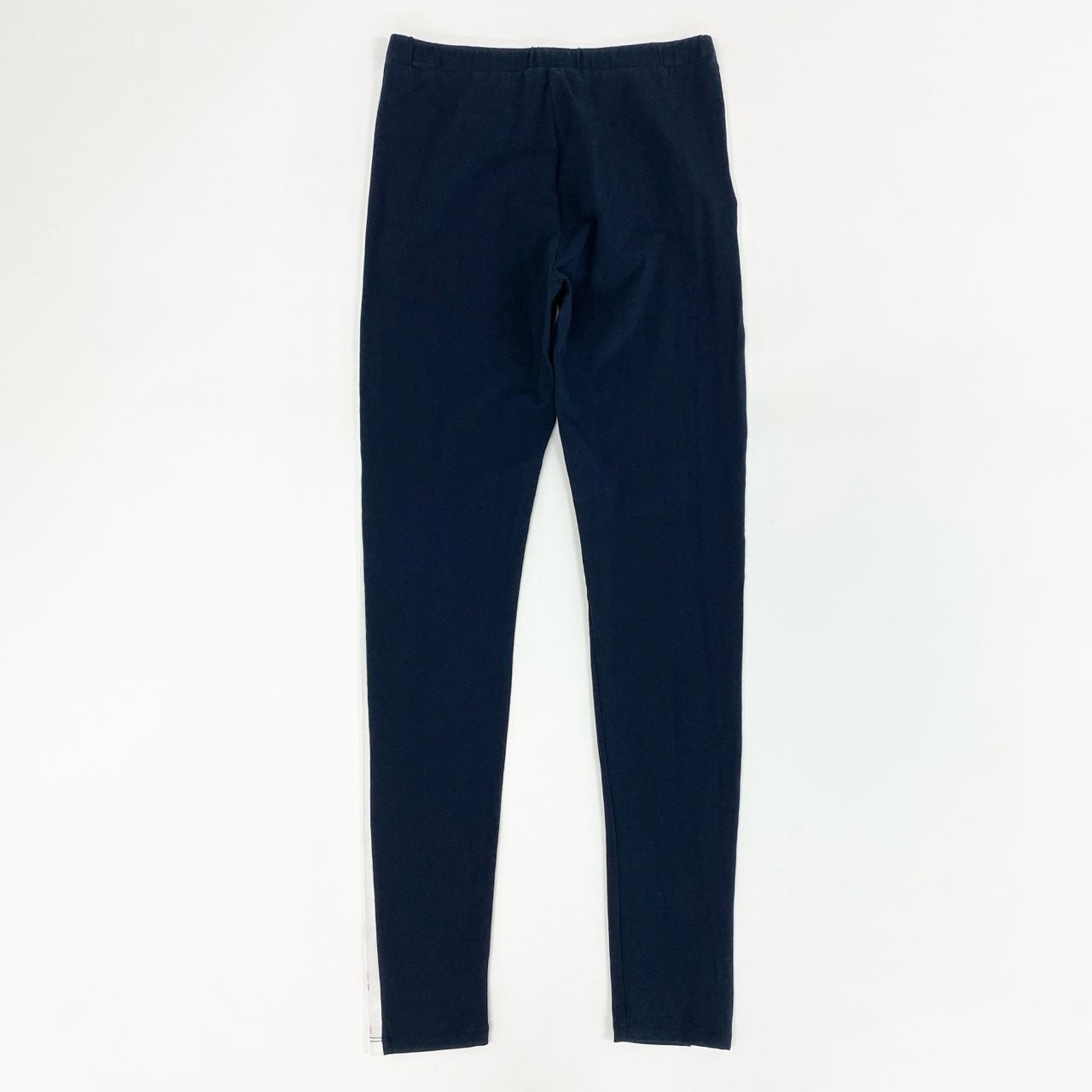4c28 【美品】 MARNI マルニ ブランドロゴ ロングレギンスパンツ 薄手 ストレッチ スパッツ キッズパンツ 14Y ネイビー ホワイト ピンク