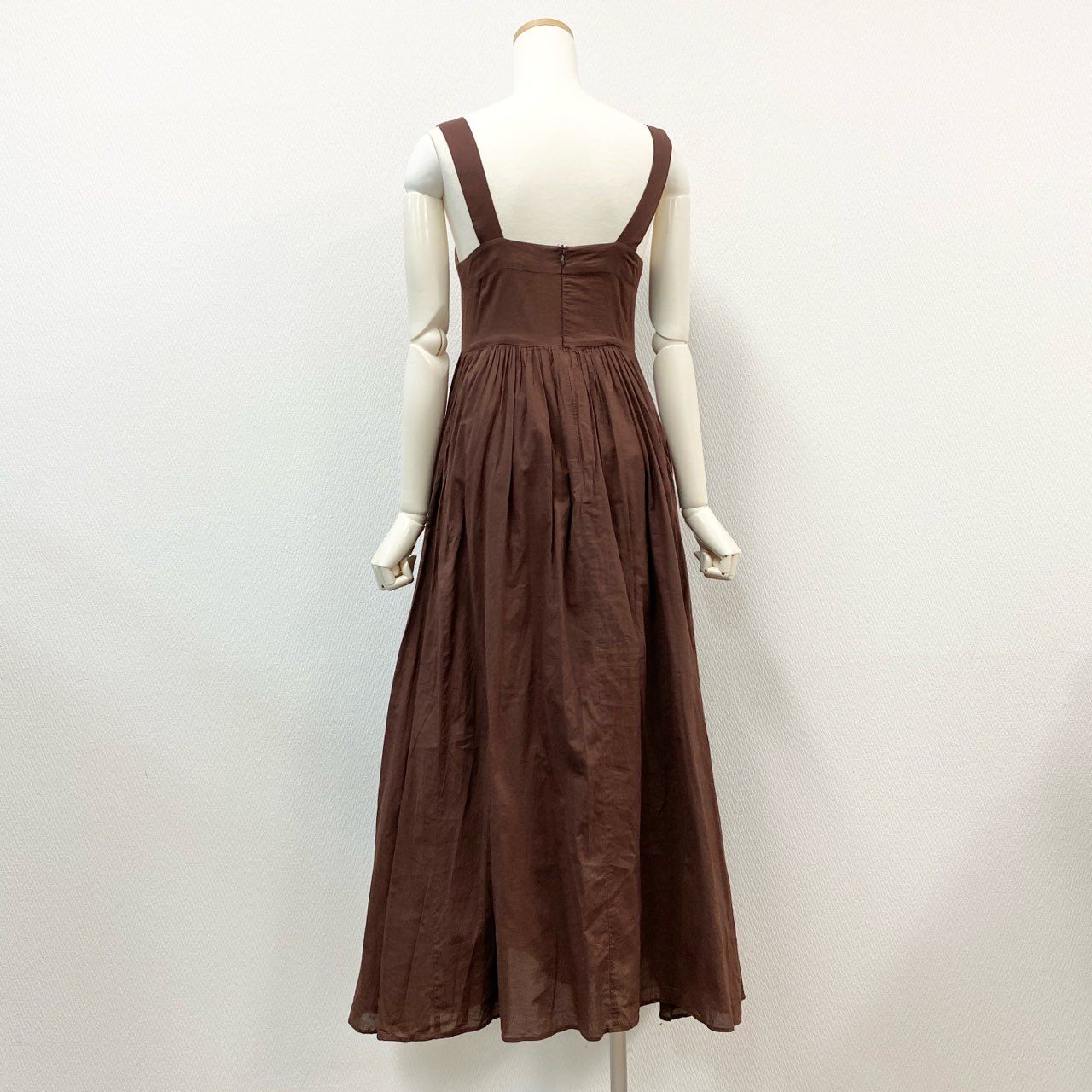 53j17 MARIHA マリハ シンデレラのドレス ノースリーブ ロングワンピース スクエアネック Cacao ブラウン レディース 女性用 3211244017 36 コットンu02t