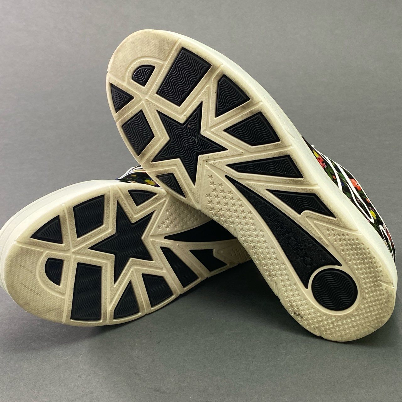 7c11 JIMMY CHOO ジミーチュウ フラワープリント ローカットスニーカー 花柄 シューズ 35 マルチカラー