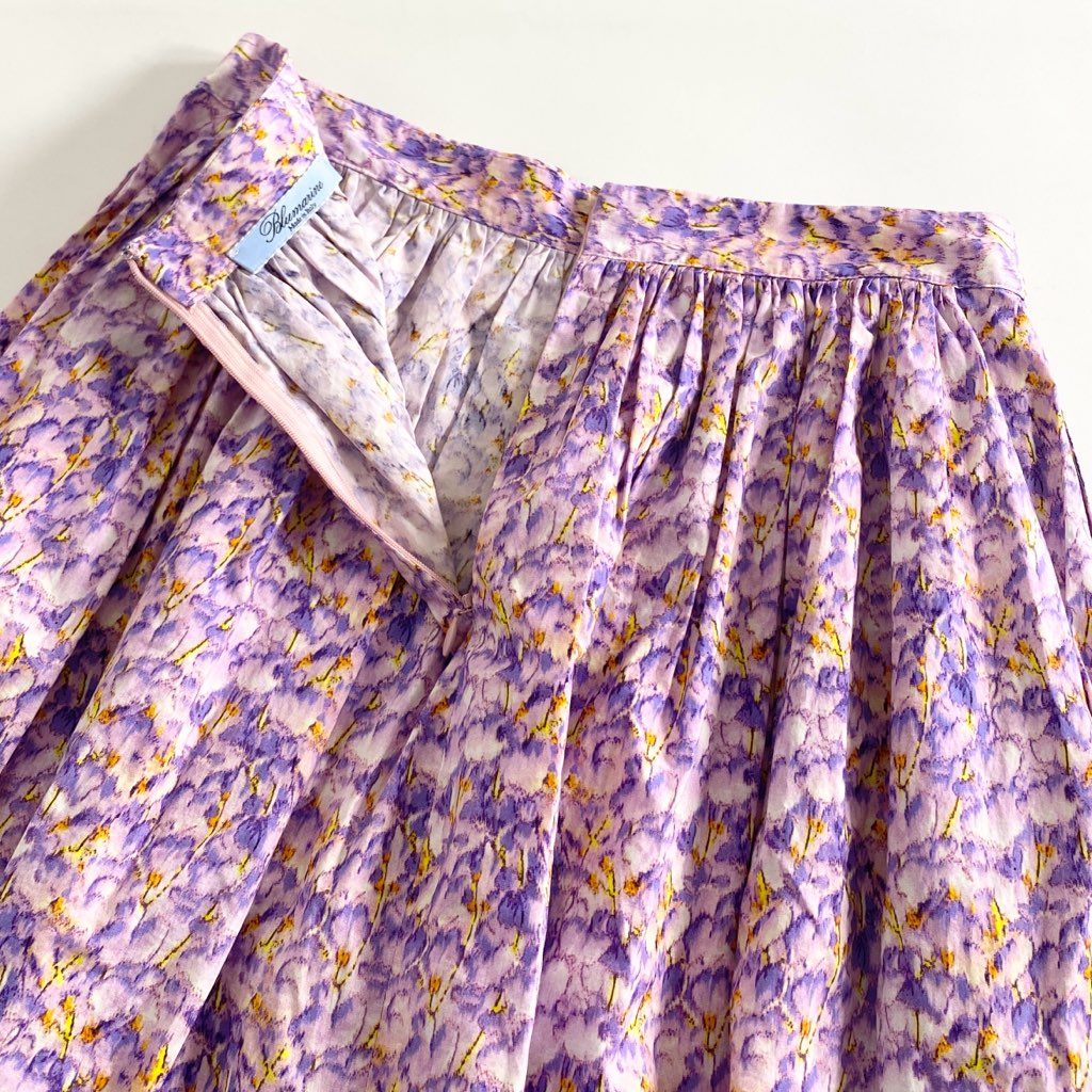 39d6 《美品》 Blumarine ブルマリン プリントスカート WL0227102 42 ピンク ボトムス イタリア製 print skirt 春