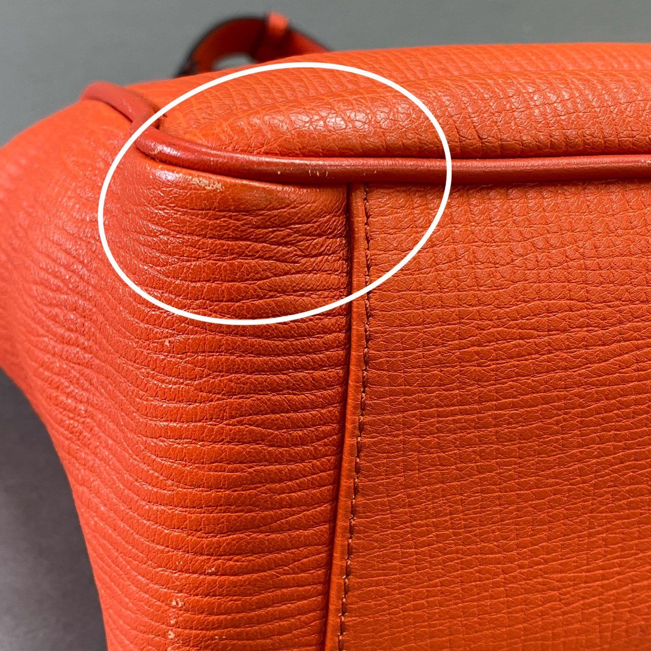 Cb7 ETRO エトロ レザーハンドバッグ ショルダーバッグ 2way オレンジ チェーンハンドル 保存袋付属 オレンジ 本革