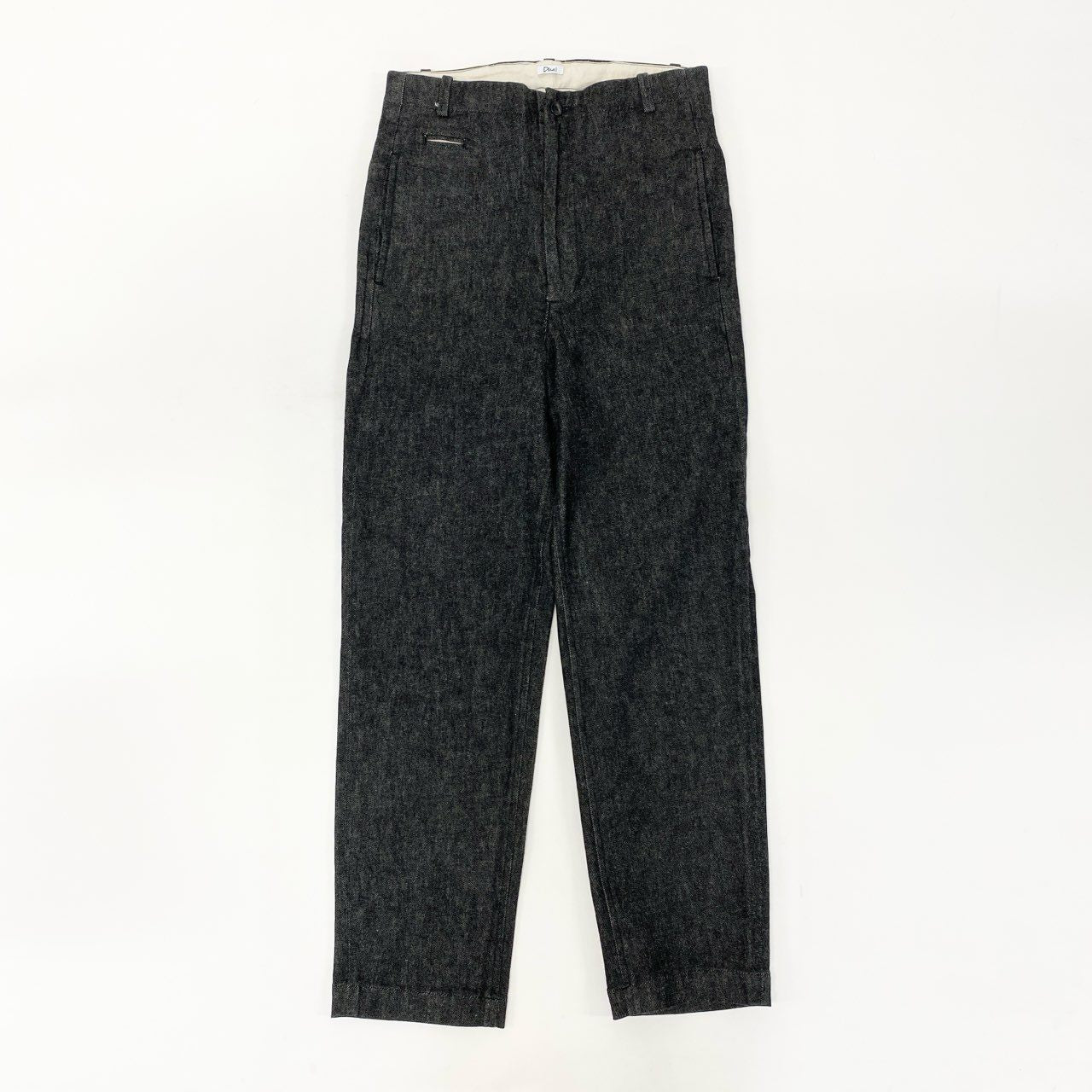 63j9 《美品》Dhal ダル ハイウエストデニムパンツ テーパードパンツ ジーンズ ボトムス 日本製 XSサイズ ブラック メンズo07t
