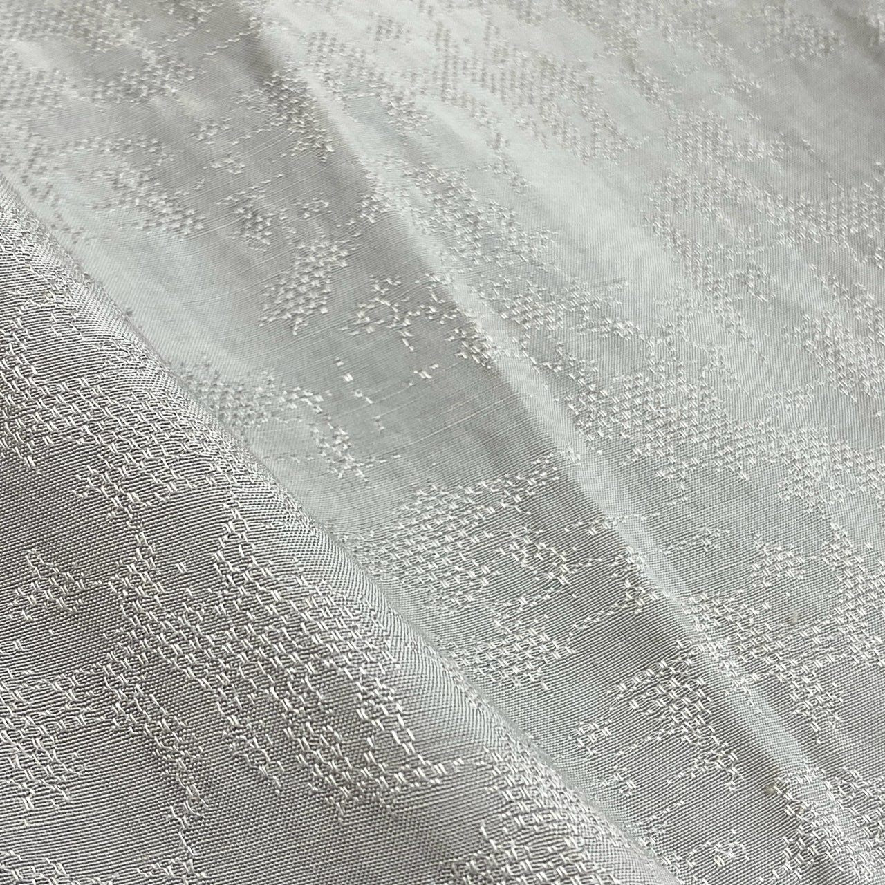 59j6《未使用タグ付き》 GIORGIO ARMANI ジョルジオアルマーニ イタリア製 タックパンツ スラックス 総柄刺繍 2タック リネンブレンド メンズ 紳士服 ボトムス 50R グレーu02t