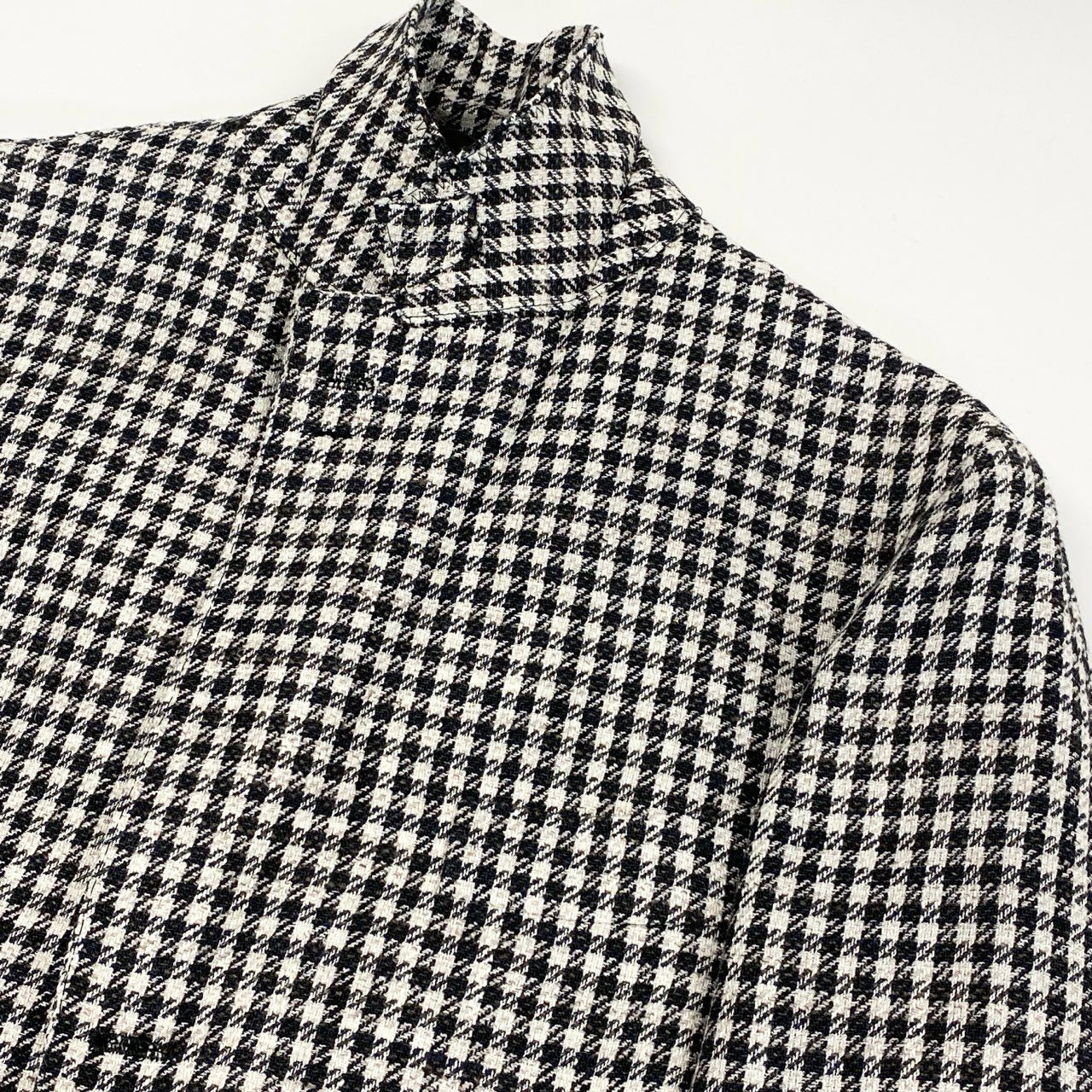 45h26 Brilla per il gusto ブリッラ BEAMS F別注 FERLA ミックスファブリック ハウンドトゥース ジャケット テーラードジャケット ブレザー 大きいサイズ 24-16-0106-015 52 XLサイズ相当 ホワイト ブラック メンズo07t